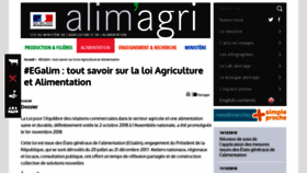 What Alimentation.gouv.fr website looked like in 2018 (5 years ago)