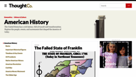 What Americanhistory.about.com website looked like in 2018 (5 years ago)