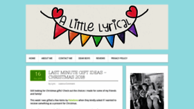 What Alittlelyrical.co.uk website looked like in 2018 (5 years ago)