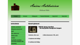 What Amicusantikvarium.hu website looked like in 2018 (5 years ago)