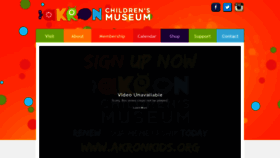 What Akronkids.org website looked like in 2018 (5 years ago)