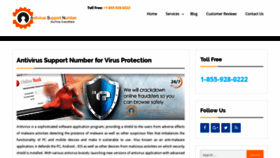 What Antivirus-support-number.com website looked like in 2018 (5 years ago)