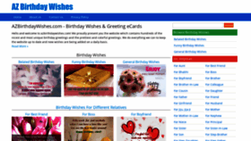 What Azbirthdaywishes.com website looked like in 2018 (5 years ago)