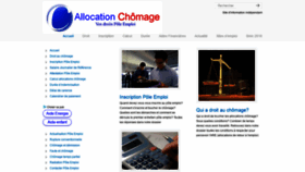 What Allocation-chomage.fr website looked like in 2018 (5 years ago)