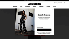 What Armonias.com website looked like in 2018 (5 years ago)