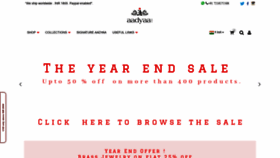 What Aadyaa.com website looked like in 2018 (5 years ago)