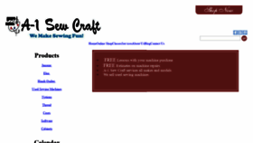 What A1sewcraft.com website looked like in 2018 (5 years ago)
