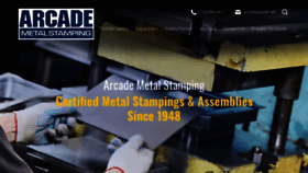 What Arcademetalstamping.com website looked like in 2018 (5 years ago)