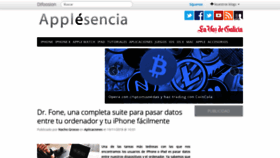 What Applesencia.com website looked like in 2018 (5 years ago)