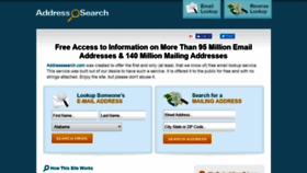 What Addresssearch.com website looked like in 2018 (5 years ago)