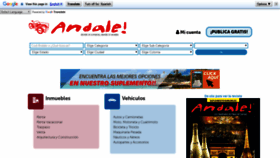 What Andale.mx website looked like in 2018 (5 years ago)