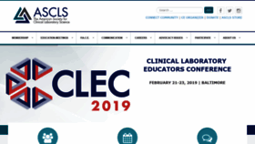 What Ascls.org website looked like in 2018 (5 years ago)