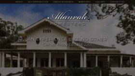 What Allanvalehomestead.com.au website looked like in 2018 (5 years ago)