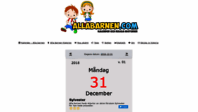 What Allabarnen.com website looked like in 2018 (5 years ago)