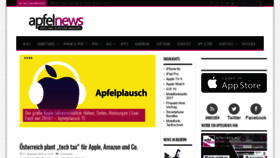 What Apfelnews.de website looked like in 2019 (5 years ago)
