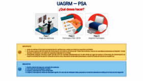 What Admisionweb.uagrm.edu.bo website looked like in 2019 (5 years ago)
