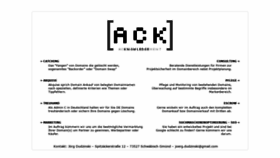 What Ack.de website looked like in 2019 (5 years ago)