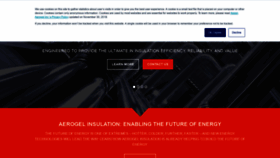 What Aerogel.com website looked like in 2019 (5 years ago)