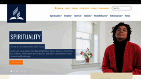 What Adventist.org website looked like in 2019 (5 years ago)