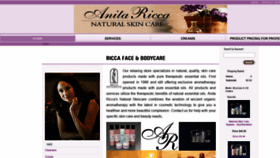 What Anitaricca.com website looked like in 2019 (5 years ago)