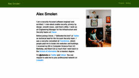 What Alexsmolen.com website looked like in 2019 (5 years ago)