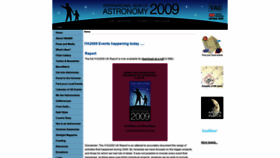 What Astronomy2009.co.uk website looked like in 2019 (5 years ago)