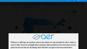 What Aercigs.com website looked like in 2019 (5 years ago)