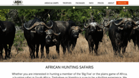 What Africanskyhunting.co.za website looked like in 2019 (5 years ago)