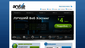 What Arvixe.ru website looked like in 2019 (5 years ago)
