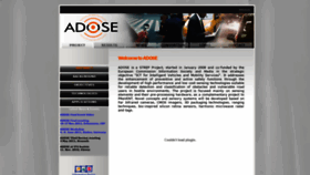What Adose-eu.org website looked like in 2019 (5 years ago)