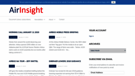What Airinsight.com website looked like in 2019 (5 years ago)