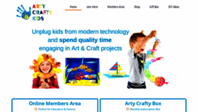 What Artycraftykids.com website looked like in 2019 (5 years ago)