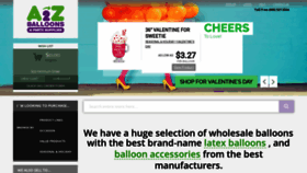 What A2zballoons.com website looked like in 2019 (5 years ago)