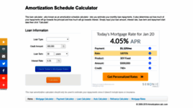 What Amortization-calc.com website looked like in 2019 (5 years ago)