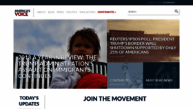 What Americasvoice.org website looked like in 2019 (5 years ago)