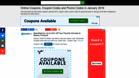 What Azonlinecoupons.com website looked like in 2019 (5 years ago)