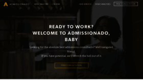 What Admissionado.com website looked like in 2019 (5 years ago)