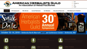 What Americanherbalistsguild.com website looked like in 2019 (5 years ago)