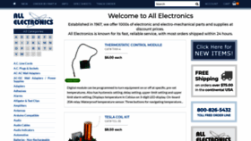 What Allelectronics.com website looked like in 2019 (5 years ago)