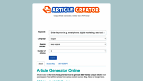 What Articlecreator.fullcontentrss.com website looked like in 2019 (5 years ago)