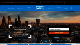 What Aig.co.uk website looked like in 2019 (5 years ago)