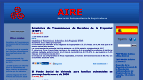 What Aireg.es website looked like in 2019 (5 years ago)