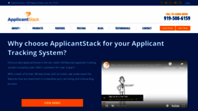 What Applicantstack.com website looked like in 2019 (5 years ago)