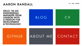 What Aaronrandall.com website looked like in 2019 (5 years ago)