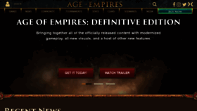 What Ageofempires.com website looked like in 2019 (5 years ago)