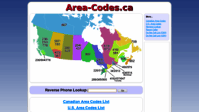 What Area-codes.ca website looked like in 2019 (5 years ago)