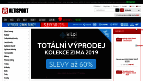 What Altisport.cz website looked like in 2019 (5 years ago)