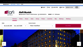 What Aloftmunichhotel.com website looked like in 2019 (5 years ago)