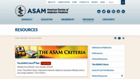 What Asamcriteria.org website looked like in 2019 (5 years ago)