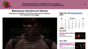 What Artsenscenes.fr website looked like in 2019 (5 years ago)